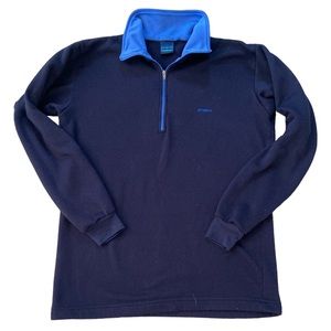 Patagonia Capilene Men's 1/4 Zip Base Layer Navy Periwinkle Blue Fleece Medium
